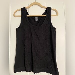 Tribal Black Stretch Tank Top